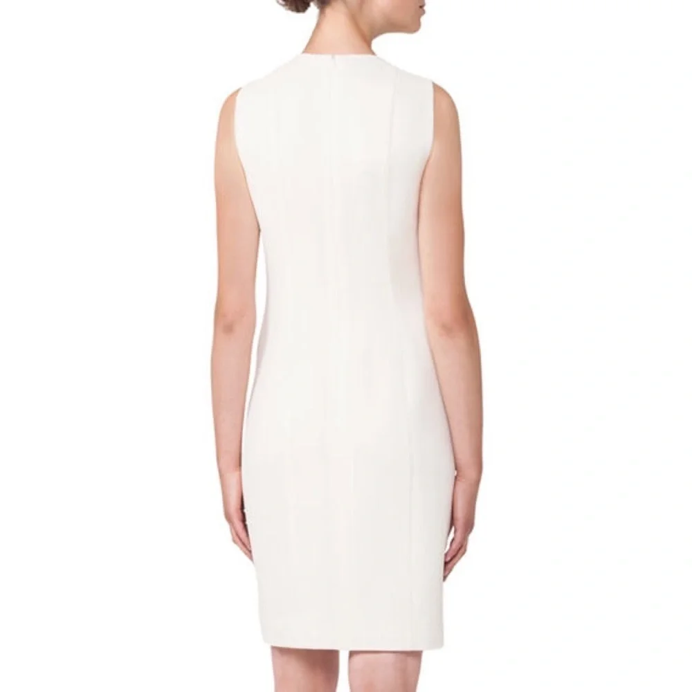 V-Neck Sleeveless Wool-Crepe Sheath Dress | Akris​ - Picture 2 of 2